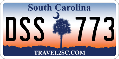 SC license plate DSS773
