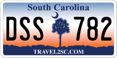 SC license plate DSS782