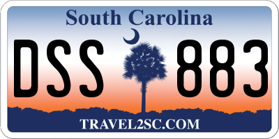 SC license plate DSS883