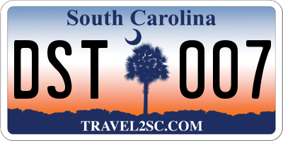 SC license plate DST007