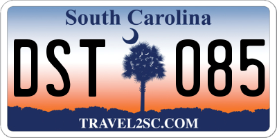 SC license plate DST085