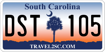 SC license plate DST105