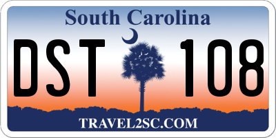SC license plate DST108