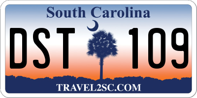 SC license plate DST109