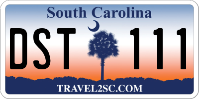 SC license plate DST111