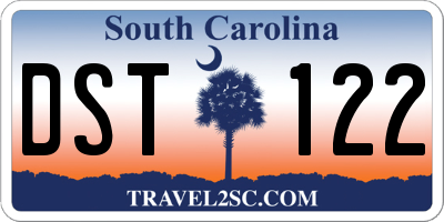 SC license plate DST122