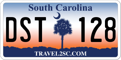 SC license plate DST128