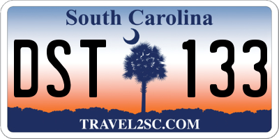 SC license plate DST133