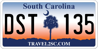 SC license plate DST135