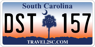 SC license plate DST157