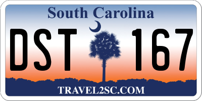 SC license plate DST167