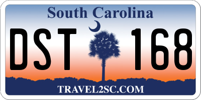 SC license plate DST168