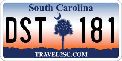 SC license plate DST181