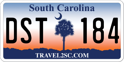 SC license plate DST184