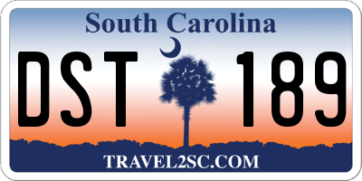 SC license plate DST189