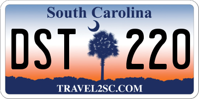SC license plate DST220