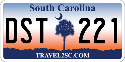 SC license plate DST221