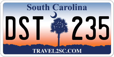 SC license plate DST235