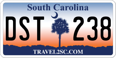 SC license plate DST238