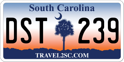 SC license plate DST239