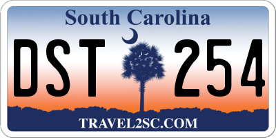 SC license plate DST254