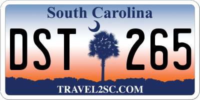 SC license plate DST265