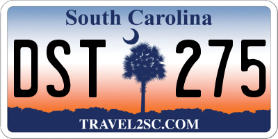 SC license plate DST275