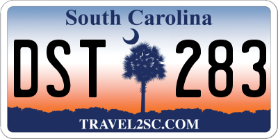 SC license plate DST283