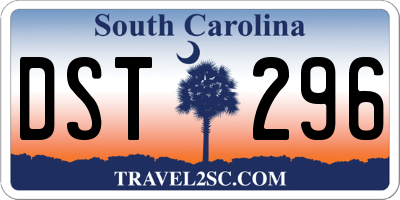 SC license plate DST296