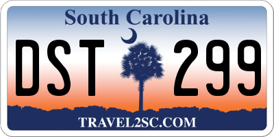 SC license plate DST299