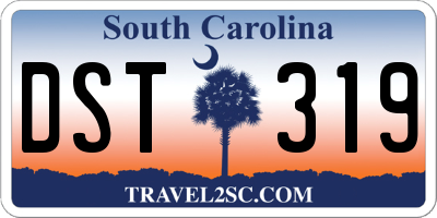 SC license plate DST319