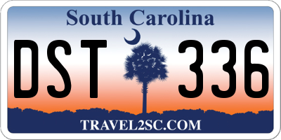 SC license plate DST336
