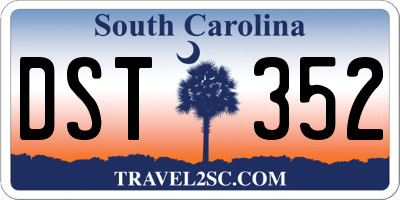 SC license plate DST352