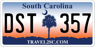 SC license plate DST357