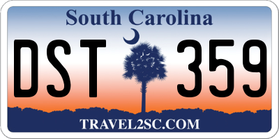 SC license plate DST359