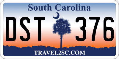 SC license plate DST376