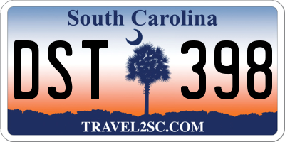 SC license plate DST398