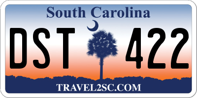 SC license plate DST422