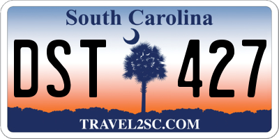 SC license plate DST427