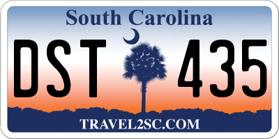 SC license plate DST435