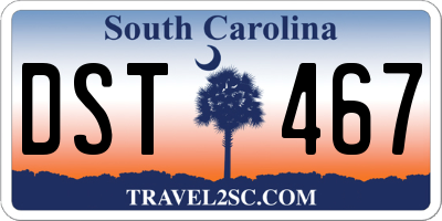 SC license plate DST467