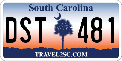 SC license plate DST481