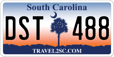 SC license plate DST488