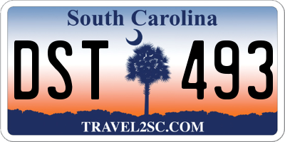 SC license plate DST493