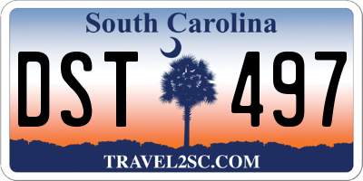 SC license plate DST497