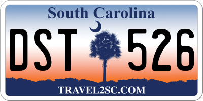 SC license plate DST526