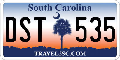 SC license plate DST535
