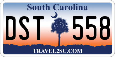 SC license plate DST558
