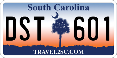 SC license plate DST601