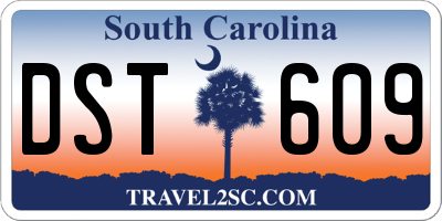 SC license plate DST609
